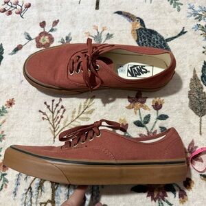 Vans Burnt Orange Canvas Sneakers